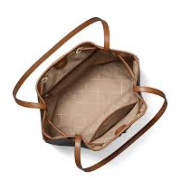 NWT ✅ Michael Kors AVERY Medium Signature Logo Bucket Messenger Bag ✨NWT - Picture 8 of 14